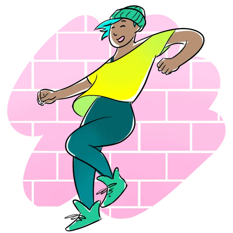 dance studio illustration