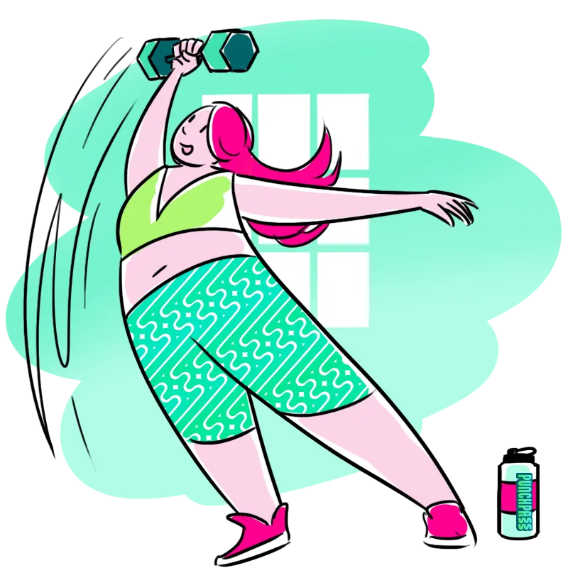 fitness studio illustration