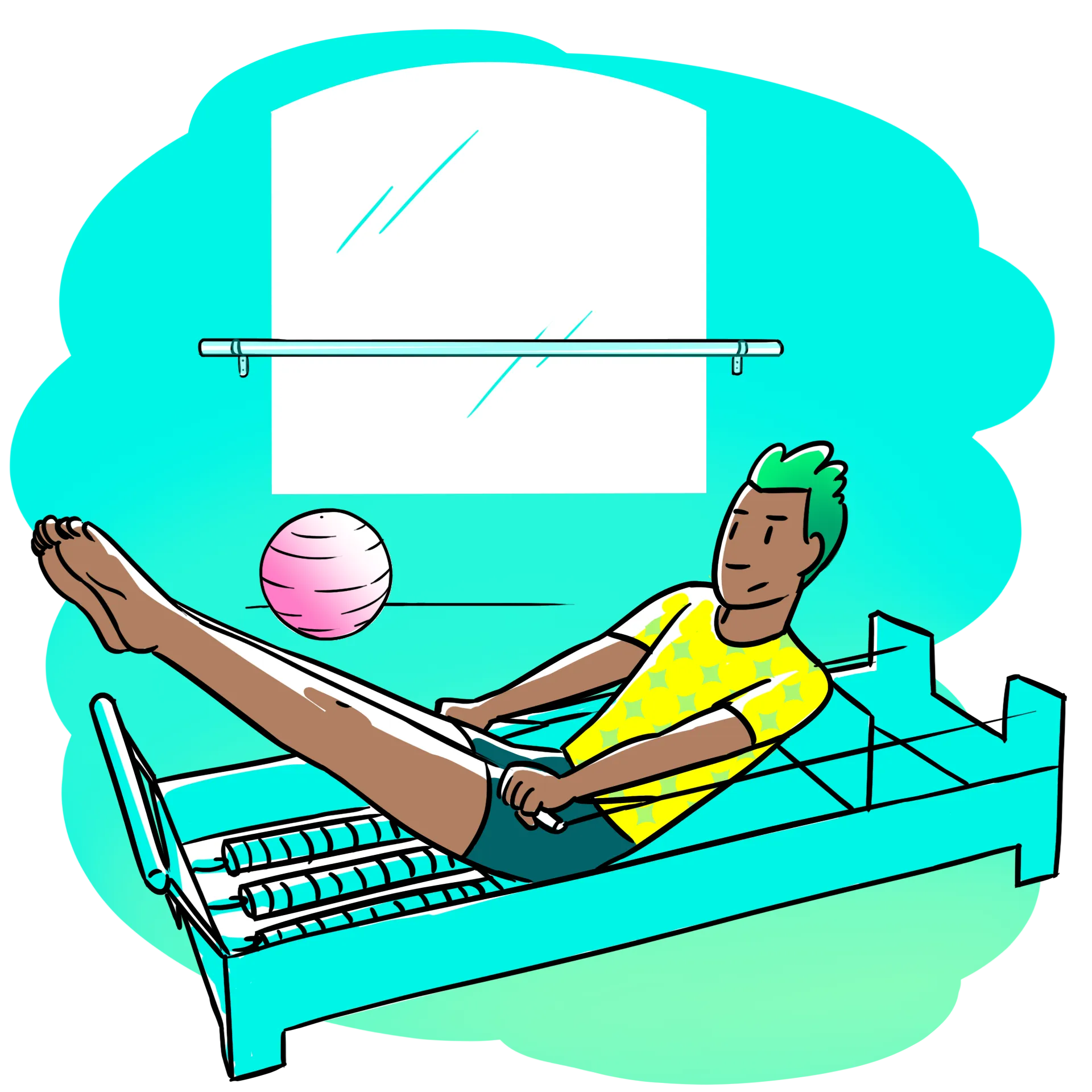 pilates studio illustration